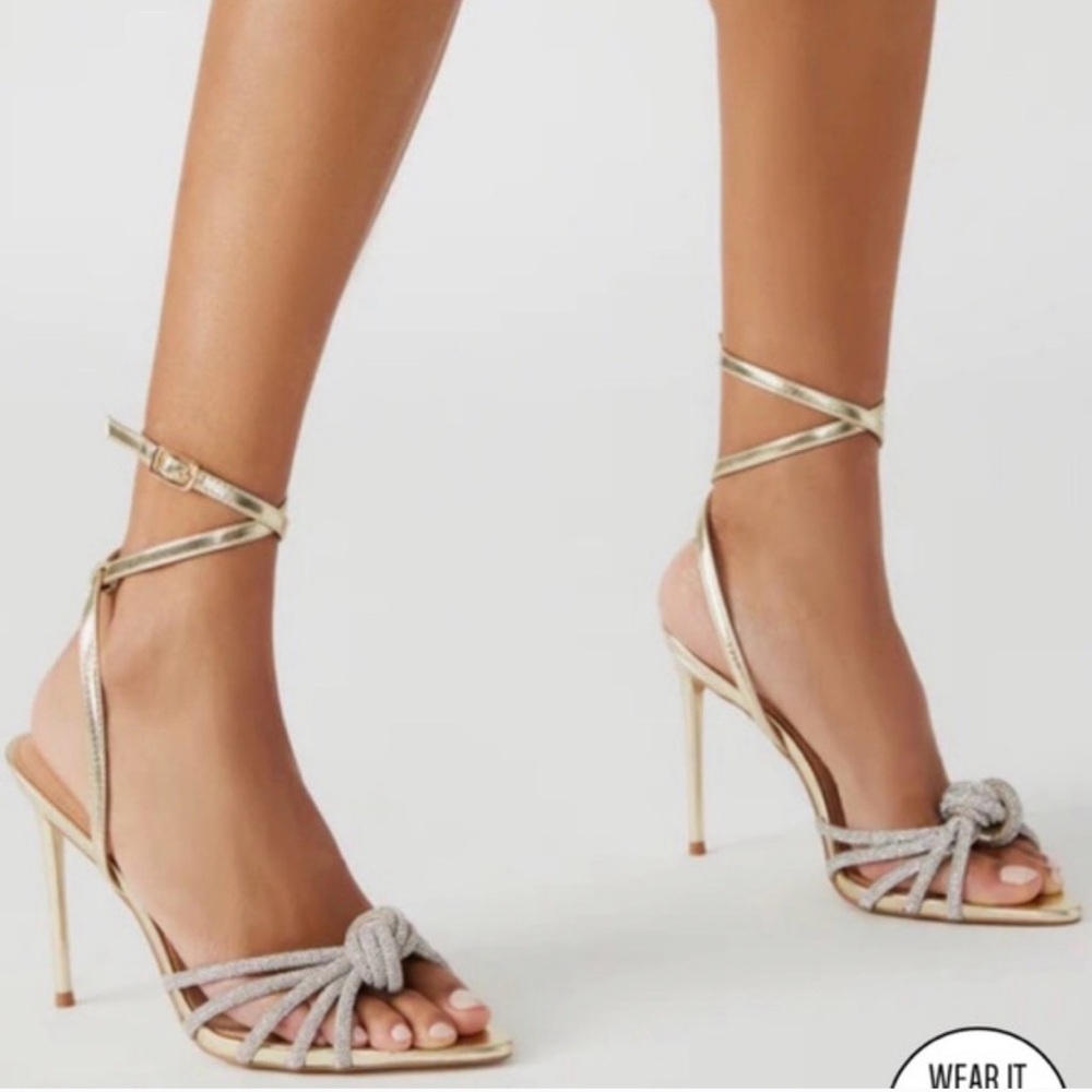 Steve Madden Gold Able Strappy Heels